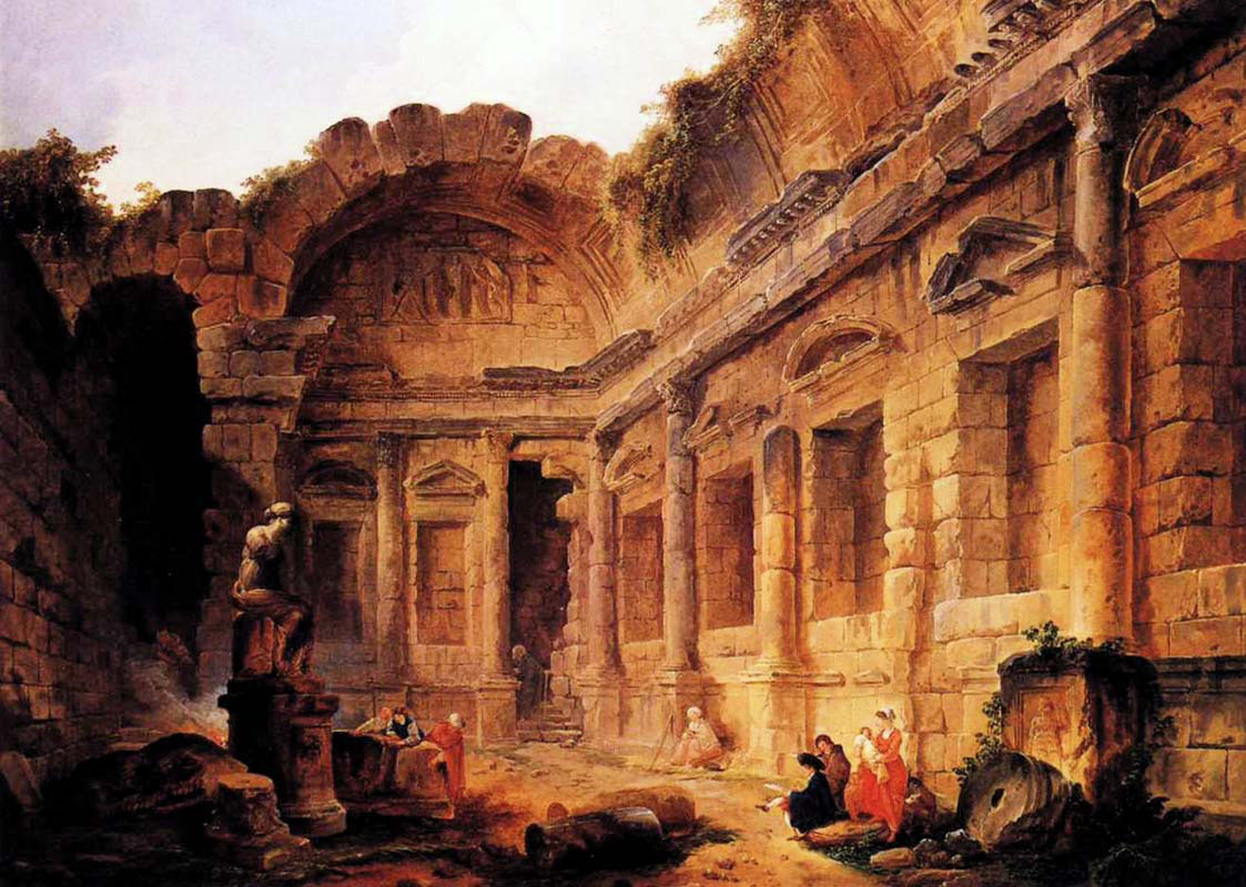Interior of the Temple of Diana at Nimes 